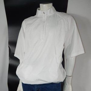 Ahead Extreme Golf SS 1/2 Zip Rain White Shirt Siz